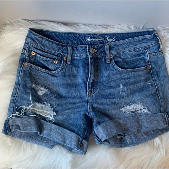 American Eagle Distressed Jean Shorts - Picture 1 of 5